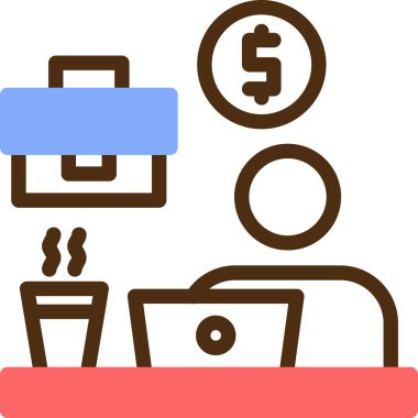 Para için. Web simgesi basit illüstrasyon