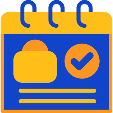 takvim tarihi simgesi, vektör basit illüstrasyon tasarımı