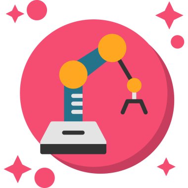 Beyaz arka planda izole edilmiş robot robot robot el simgesi. Yapay zeka sembolü stok vektörü çizimi.