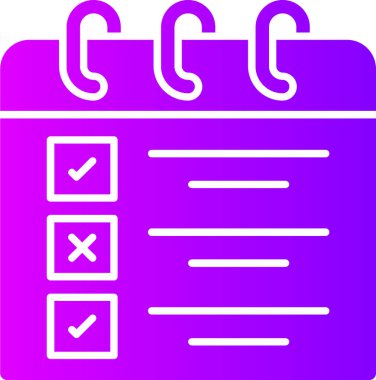 Kontrol listesi. Web simgesi basit tasarım