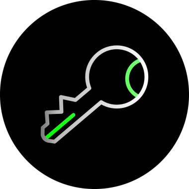 vektör anahtarı düz simgesi, vektör illüstrasyonu, 10 PS