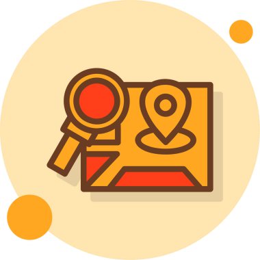 Harita gezinme konumu simgesi doldurulmuş dış hat biçimi