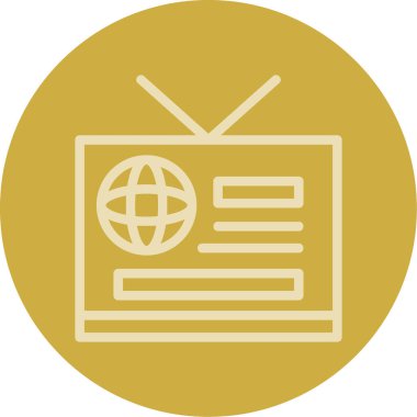 Vektör TV simgesi illüstrasyonu