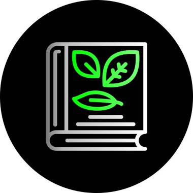 Bir kitap simgesinin vektör illüstrasyonu