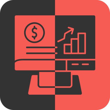 iş ve finans satırı vektör simgesi.