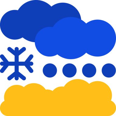 Anahat biçiminde bulut kar hava durumu simgesi