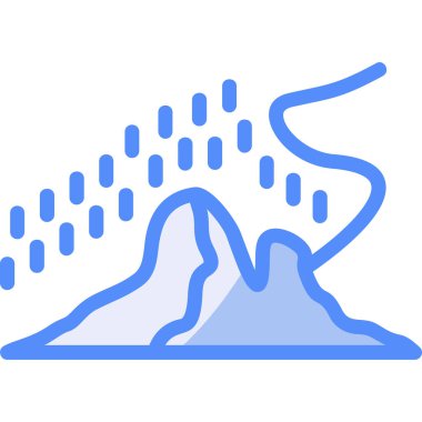 yağmur ikonu vektör illüstrasyonu