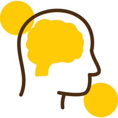 Beyin. Web simgesi basit illüstrasyon