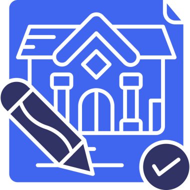 Bina. Web simgesi basit illüstrasyon