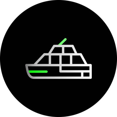 Modern b 'nin vektör çizimi gemi simgesinden yoksun