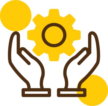 beyaz arkaplanda bir vites, illüstrasyon ve vektör var..