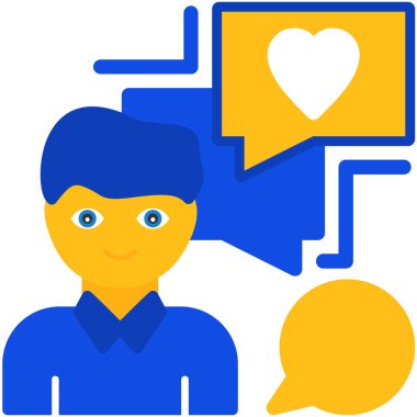 Konuş. Web simgesi basit illüstrasyon