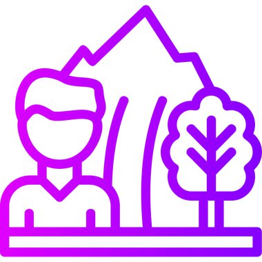 Ev simgesi olan adam, vektör illüstrasyonu