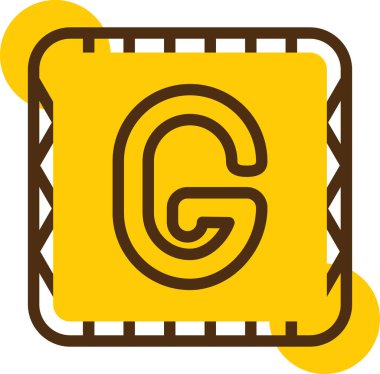 Bir harf simgesinin vektör illüstrasyonu