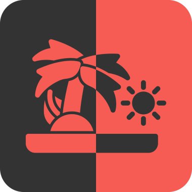 Bir çiçek simgesinin vektör illüstrasyonu