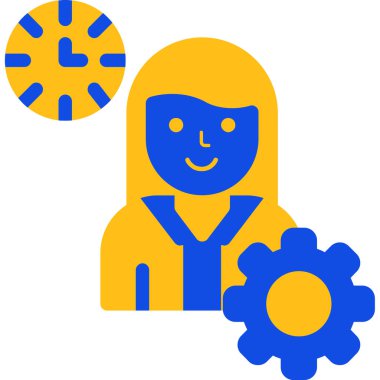 Kadın. Web simgesi basit illüstrasyon