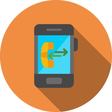 Telefon var. Basit simge