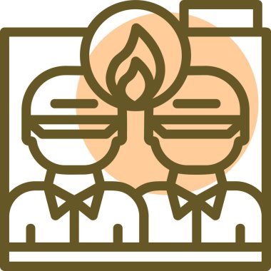 Bir mum simgesinin vektör illüstrasyonu