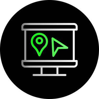 konum simgesi, vektör çizimi