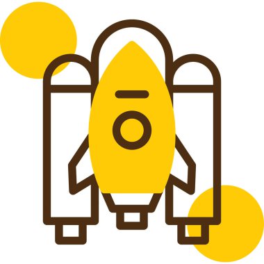 Roket. Web simgesi basit tasarım