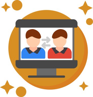 Bilgisayar. Web simgesi basit illüstrasyon