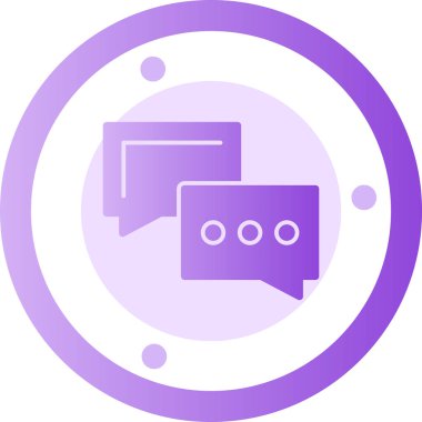 Sohbet ikonu vektör illüstrasyonlu konuşma balonları