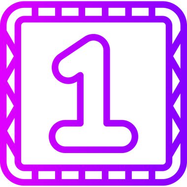 Birinci takvim sayfası simgesi, basit tasarım