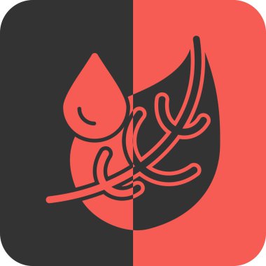 Kan damla düz vektör simgesi