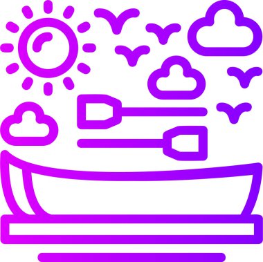 Tekne. Web simgesi basit illüstrasyon