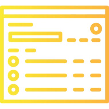 Simge vektör illüstrasyonunu listele