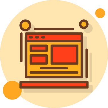 Tarayıcı bilgisayar simgesi ile doldurulmuş dış hat biçimi