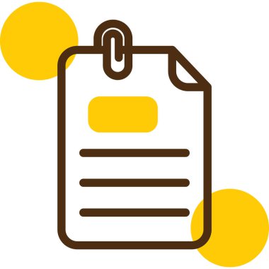 Bir belge simgesinin vektör illüstrasyonu