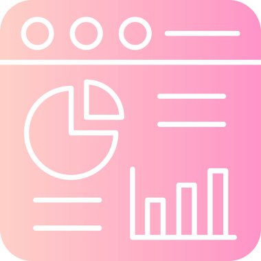 iş grafiği simgesi, vektör illüstrasyonu