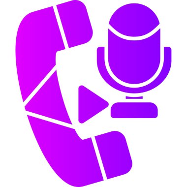 mikrofon simgesi vektör illüstrasyonu