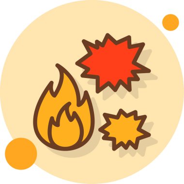 Ateş simgesinin vektör illüstrasyonu