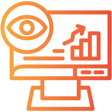 Analiz işi grafik simgesi doldurulmuş ana hatlar biçiminde