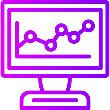 analitik grafik simgesi, vektör illüstrasyonu