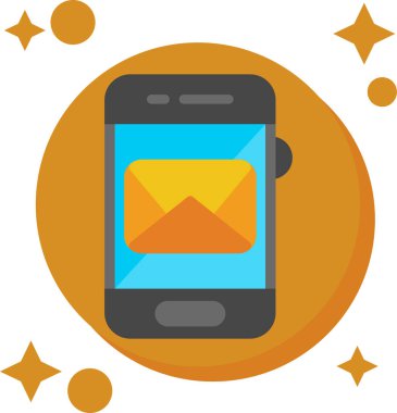 mobil simge, illüstrasyon, beyaz arkaplan üzerindeki vektör