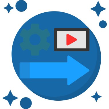 video. Web simgesi basit illüstrasyon