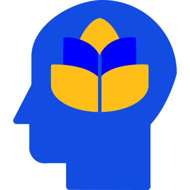 beyin ikonu vektör illüstrasyonu