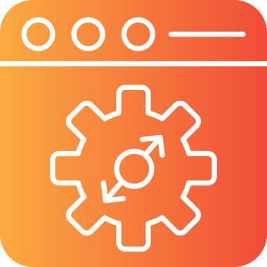 Dişli Ayarları Simge Vektör Çizimi