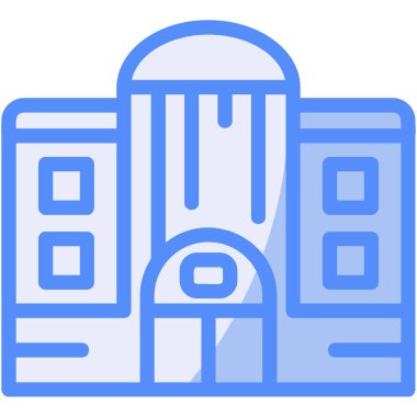 bina inşa simgesi doldurulmuş ana hatlar biçiminde