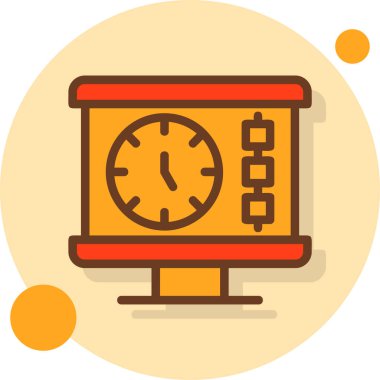 Saat simgesi vektör illüstrasyonu