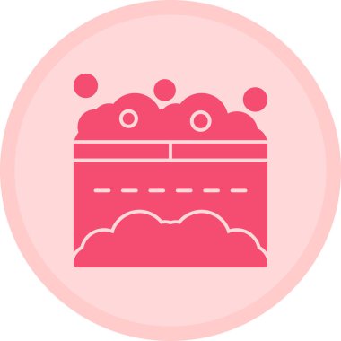 Kek. Web simgesi basit illüstrasyon