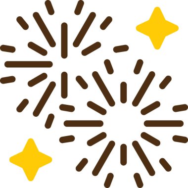 Havai fişekler. Web simgesi basit tasarım