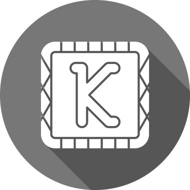 Alfabe ve harflerin arkaplanındaki k harfi