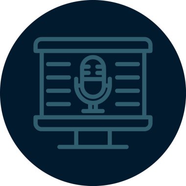 Mikrofon. Web simgesi basit illüstrasyon