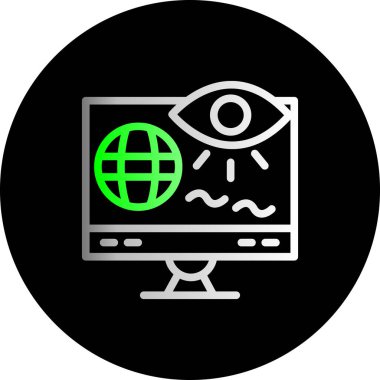 vektör küresel teknoloji simgesi