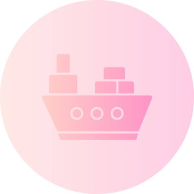 Gemi. Web simgesi basit illüstrasyon