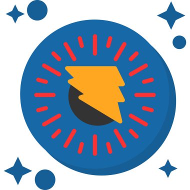 Güneş enerjisi simgesinin vektör illüstrasyonu